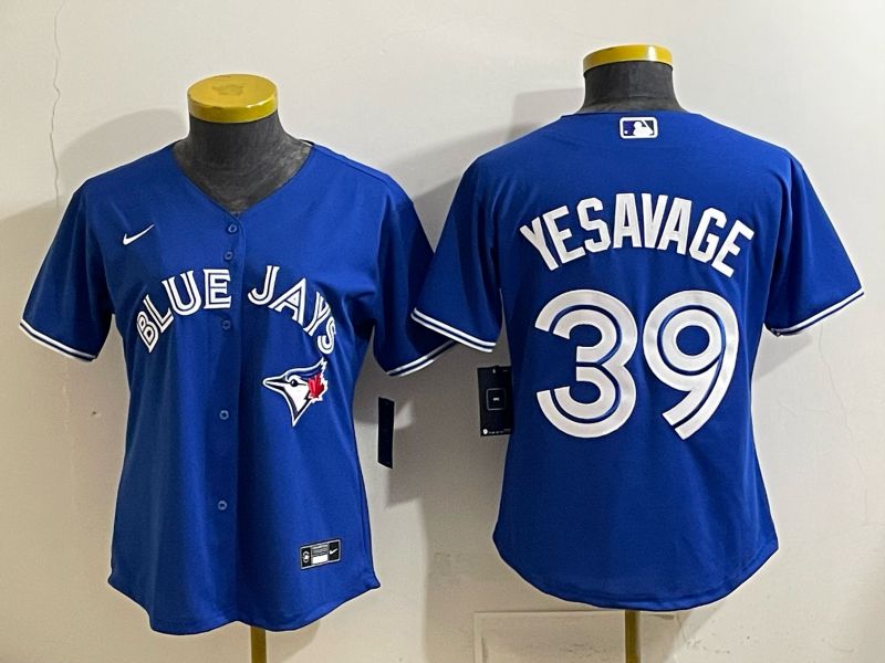 Women 2025 Nike Toronto Blue Jays #39 Yesavage Blue Game MLB Jersey 01